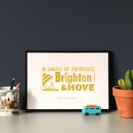 Brighton & Hove vintage postmark art print - The Inky Postmark