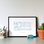 Whitley Bay vintage postmark art print - The Inky Postmark