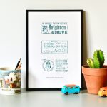 Sussex resorts - vintage postmark art print | The Inky Postmark